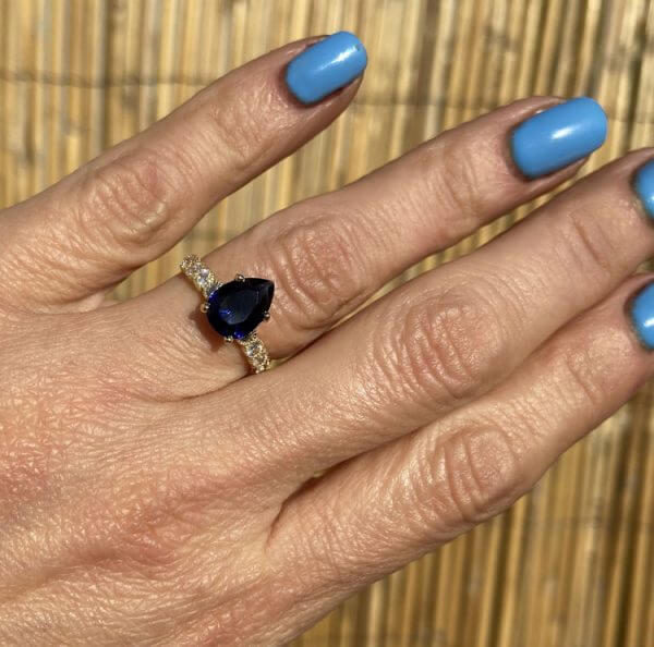 טבעת ספיר כחול