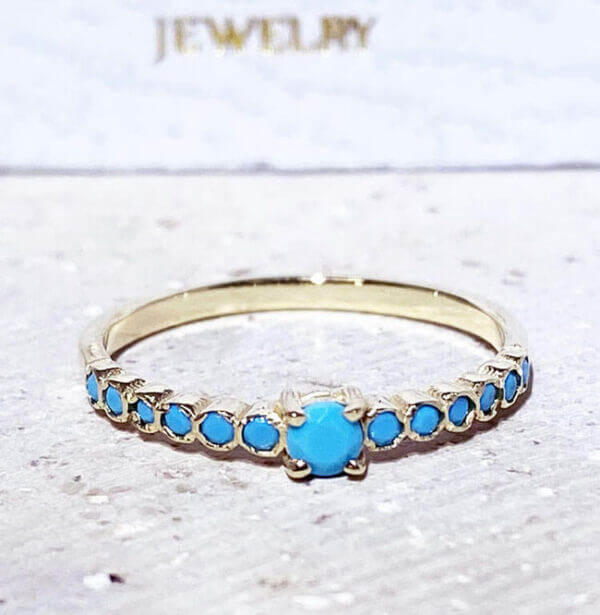 Blauer Türkis-Ring