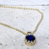 Enchanting 7mm round vivid blue sapphire pendant. Give your exquisite gemstone center stage in a mount that specializes in understated elegance.